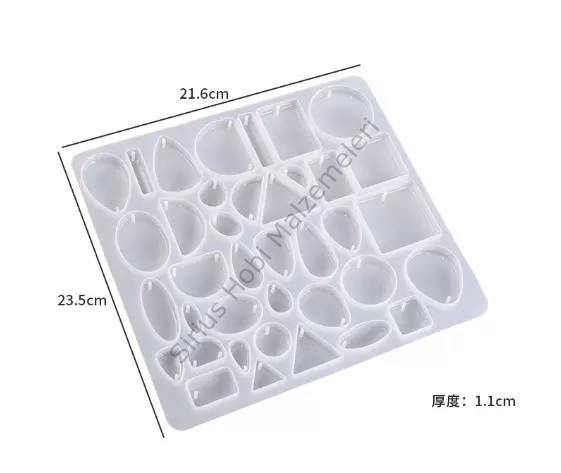 Epoksi Çoklu Kolye Anahtarlık Silikon Kalıbı