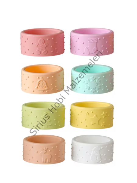 Yılbaşı Tealight Mumluk Silikon Kalıbı 4'lü – Alçı Epoksi Mumluk Kalıbı