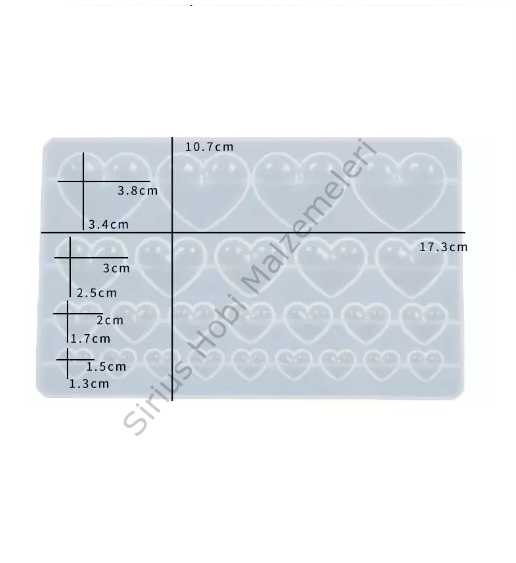 Epoksi Çoklu Kalp Silikon Kalıbı