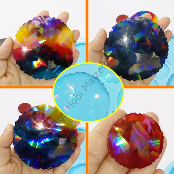 Epoksi Hologramlı  Bardak Altlığı Kalıbı