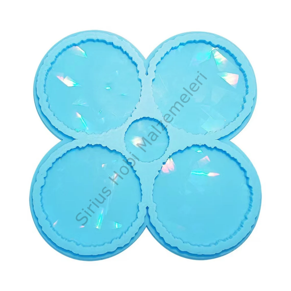 Epoksi Hologramlı  Bardak Altlığı Kalıbı